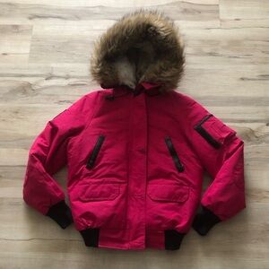 Storm Mountain Pink Jacket with Fur Hood